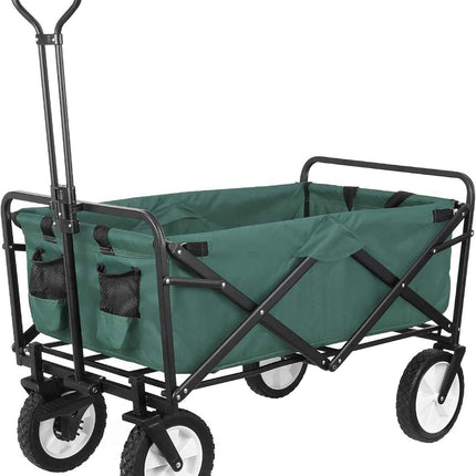 Collapsible Folding Wagon Trolley Cart 80kg On Wheels Festival Camping & Garden