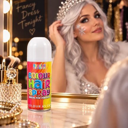Temporary Hair Colour Spray 200ml Washable Glitter & Classic Dress Party Colours