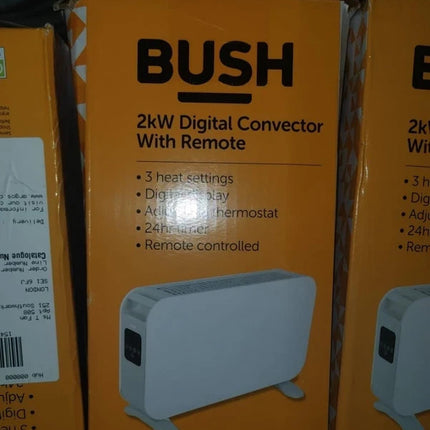 BUSH Digital Convector 2KW-Remote Control Adjustable Thermostat Heater - NEW