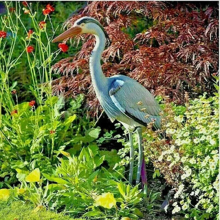 Hawk Owl Heron Decoy Bird Pest Control Cat Repeller Pond Garden Scare Ornament