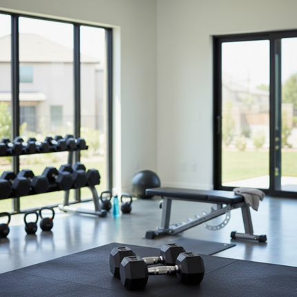 12.5kg Pair Rubber Hex Dumbbells