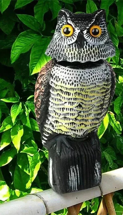 Hawk Owl Heron Decoy Bird Pest Control Cat Repeller Pond Garden Scare Ornament