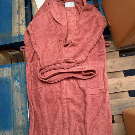 Unisex Cotton Terry Bathrobe Soft Towel Gown Dressing Robe Men Women