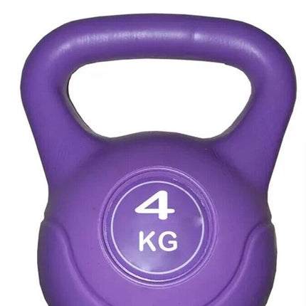 Vinyl Kettlebell Weight Set 4KG–20KG Cast Iron Gym Fitness Training Workout