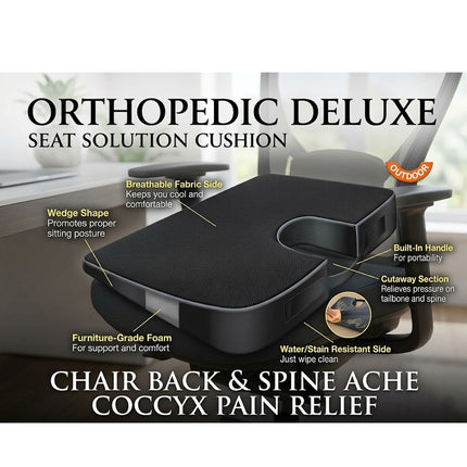 ORTHOPEDIC DELUXE SEAT CHAIR BACK SPINE ACHE COCCYX PAIN RELIEF SOLUTION CUSHION