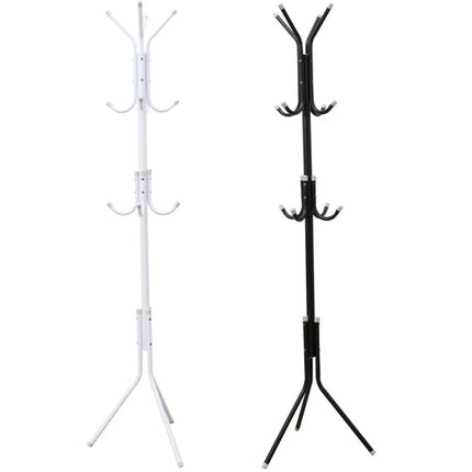 12-Hook Metal Coat Rack Stand Tree for Hats, Clothes, Umbrellas & Accessories