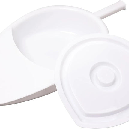 Portable Bed Pan with Lid Women and Men Spill-Resistant Reusable For Elderly
