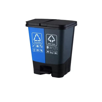 16L 20L 40L Recycling Pedal Bin Double Compartment Kitchen Waste Dustbin
