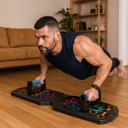 Foldable 14 in 1 Push Up Board Fitness Workout Train Gym Muscle Exercise Press