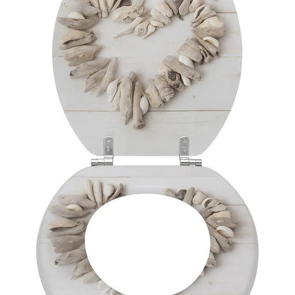 18" UNIVERSAL BATHROOM TOILET SEAT WOODEN EASY FIT WC SEAT WITH FITTINGS