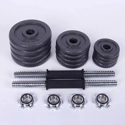 Cast Iron Dumbbell & Barbell Set – 50kg