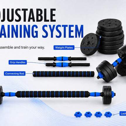 Adjustable Dumbbell & Barbell Set