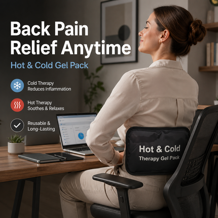 Hot Cold Gel Pack Reusable Unisex Pain Relief For Thigh Full Back Abdomen Large