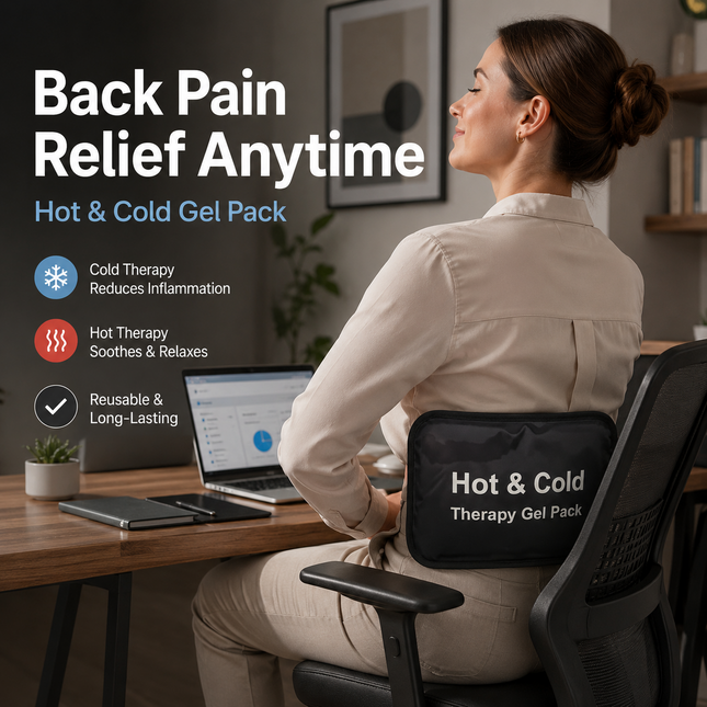 Hot Cold Gel Pack Reusable Unisex Pain Relief For Thigh Full Back Abdomen Large