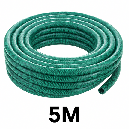 5M Reinforced Garden Hose Pipe PVC Water Spray Set with Connectors & Fittings