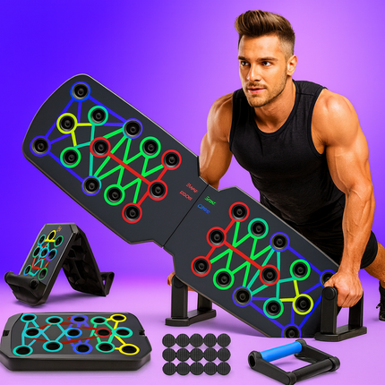 Foldable 14 in 1 Push Up Board Fitness Workout Train Gym Muscle Exercise Press