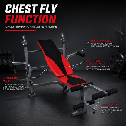 Multi Functional Weight Bench Press Gym Adjustable Exercise Workout Bench Press