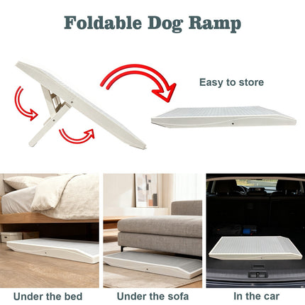Portable Dog Ramp Folding Non-Slip Pet Ramp Stairs Step Ladder for Bed Sofa