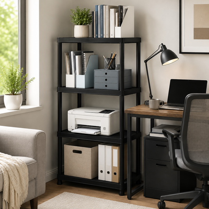 Storage Shelves 4/5 Tier Plastic Home Garage Rack