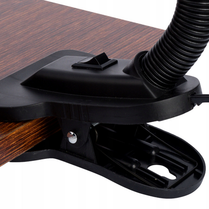 Adjustable Desk Clamp Lamp Bed Study Reading Light Clip On Table Lamp Black