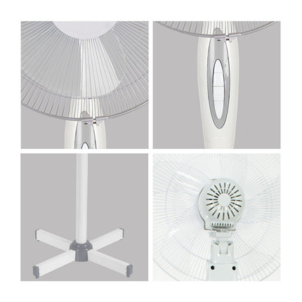 16” Fan Pedestal Oscillating Adjustable Height 3 Speed Powerful Airflow