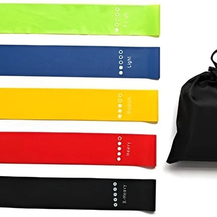 Resistance Bands Set 5pcs Latex Loop Yoga Exercise Fitness Home Gym