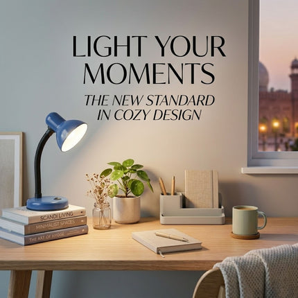 Study Desk Lamp E27 40W Flexible Neck Simple Design Home Office Work Light
