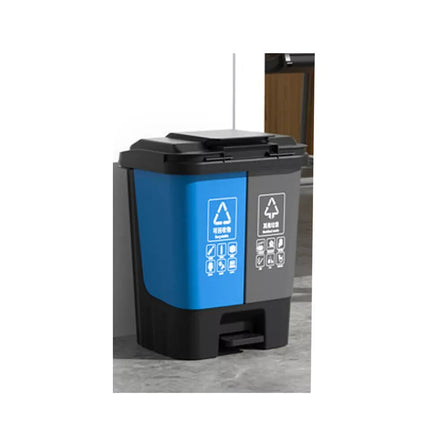 16L 20L 40L Recycling Pedal Bin Double Compartment Kitchen Waste Dustbin
