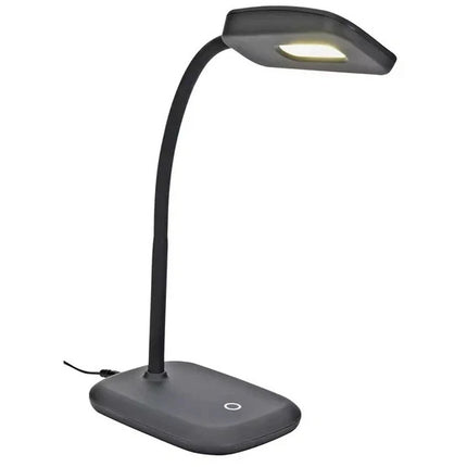 Silby Soft Touch LED Desk Lamp Black Flexible Neck 3 Levels Brightness B/Damage