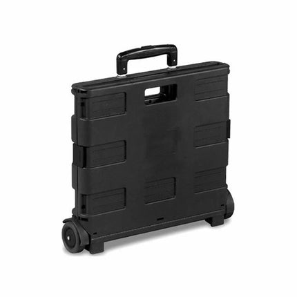 Folding Boot Cart Shopping 25kg Trolley Fold Up Storage Box Wheels Foldable 45L