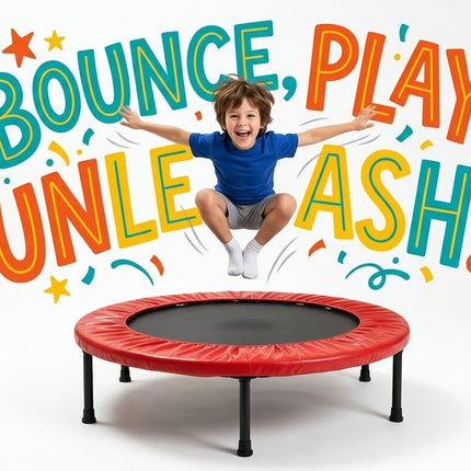 Kids Mini Trampoline 36" 40" 45" Portable Toddler Children Jumping Mat Rebounder