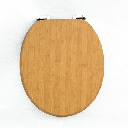 18'' Universal Wooden WC Toilet Seat Easy Fit Bathroom Seat with Fittings