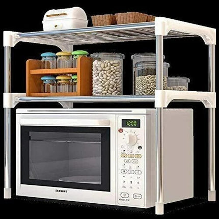 2-Tier Microwave Oven Stand & Kitchen Shelf