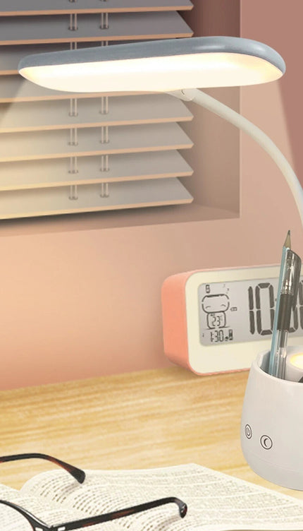 Rechargeable LED Desk Lamp with Pen & Phone Holder