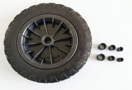 PU Wheelbarrow Wheel 14 inch 3.50-8 Puncture Proof Solid Heavy Duty Tyre Black