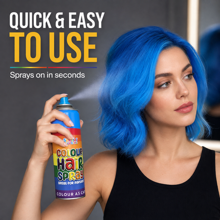 1x Adult Party Color Hair Spray 200ml Blue Washable Non-Permanent Hair Paint