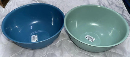 3x Washing Up Bowl 5 Liters Round Plastic Basin Sink Kitchen Cutlery Tidy Mixing