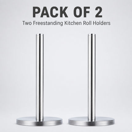 Tissue Roll Holder Free Standing Countertop Paper Stand Stainless Steel Holder