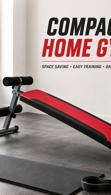 Sit Up Bench With Reverse Crunch Handle Core Workout Gym Adjustable Weight Bench