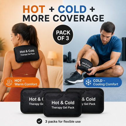 Hot Cold Gel Pack Reusable Heat Ice Therapy Migraine Sports Injury Pain Relief