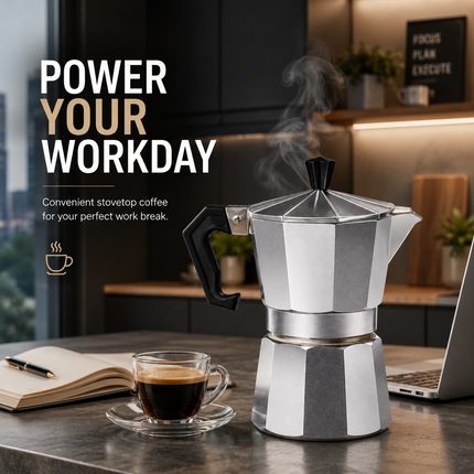 Moka Pot Stovetop Aluminium Kitchen Italian Espresso Ground Coffee Latte Maker