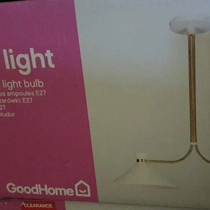 GoodHome Pendant Light Compatible with E27 Bulb 2 Lamps 350mm IP20 Light Shade