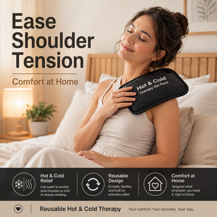 Hot Cold Gel Pack Reusable Pain Relief Knee Shoulder Lower Back Therapy MEDIUM
