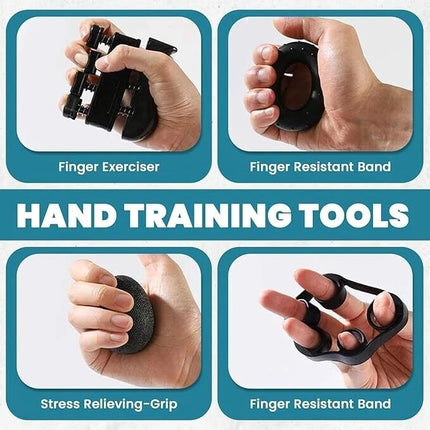 Hand Exerciser Grip Strengthener Set 5PCS Forearm & Wrist Workout Fitness