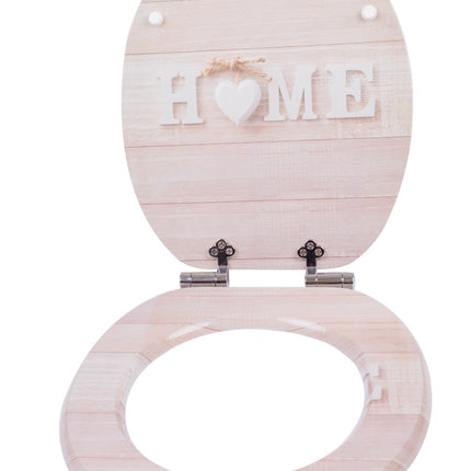 18" UNIVERSAL BATHROOM TOILET SEAT WOODEN EASY FIT WC SEAT WITH FITTINGS