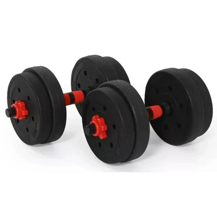 Adjustable Dumbbell Barbell Weight 40KG Lifting 6-in-1 Kettlebell Gym Set Kit