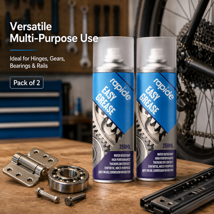 2x Easy Grease Spray Lubricant Synthetic Oil Waterproof Rust Protection 250ml