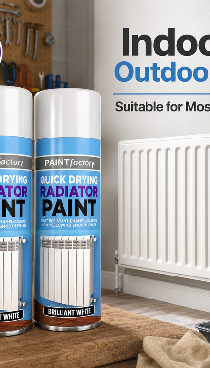 2x Cast Iron Radiator Spray Paint 400ml Brilliant White Aerosol Real Feel Effect