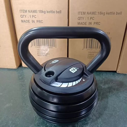 Adjustable Kettlebell Set 9kg-18kg Weight Lifting Gym Workout Fitness Exercise