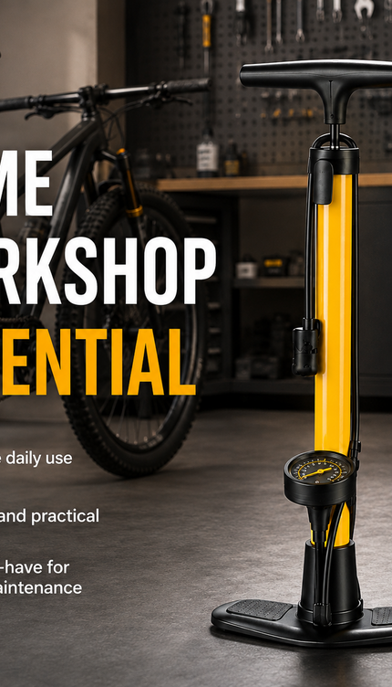 Bike Floor Pump with Pressure Gauge